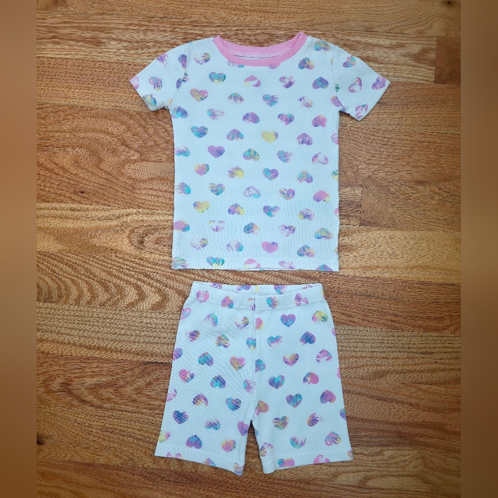 Kirkland Signature Kids Pajama Set with Pastel Heart Print